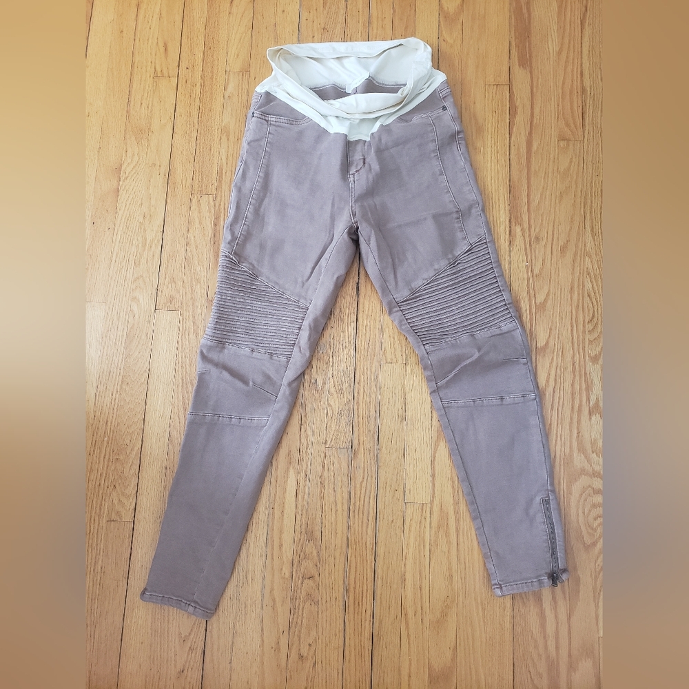 Pinkblush Skinny Pants in Taupe and Cream